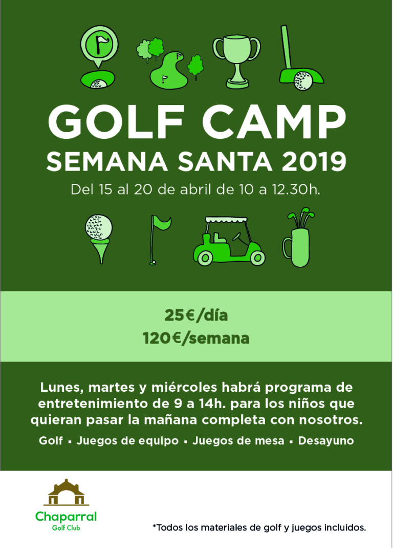 Golf Camp Semana Santa 2019 Chaparral Golf Club, Mijas, Costa del sol