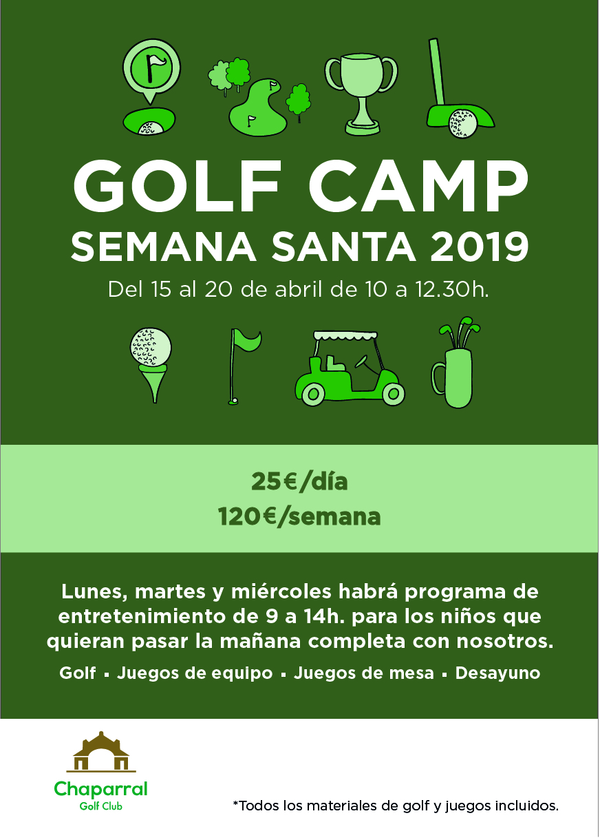 Golf Camp Semana Santa 2019 Chaparral Golf Club, Mijas, Costa del sol